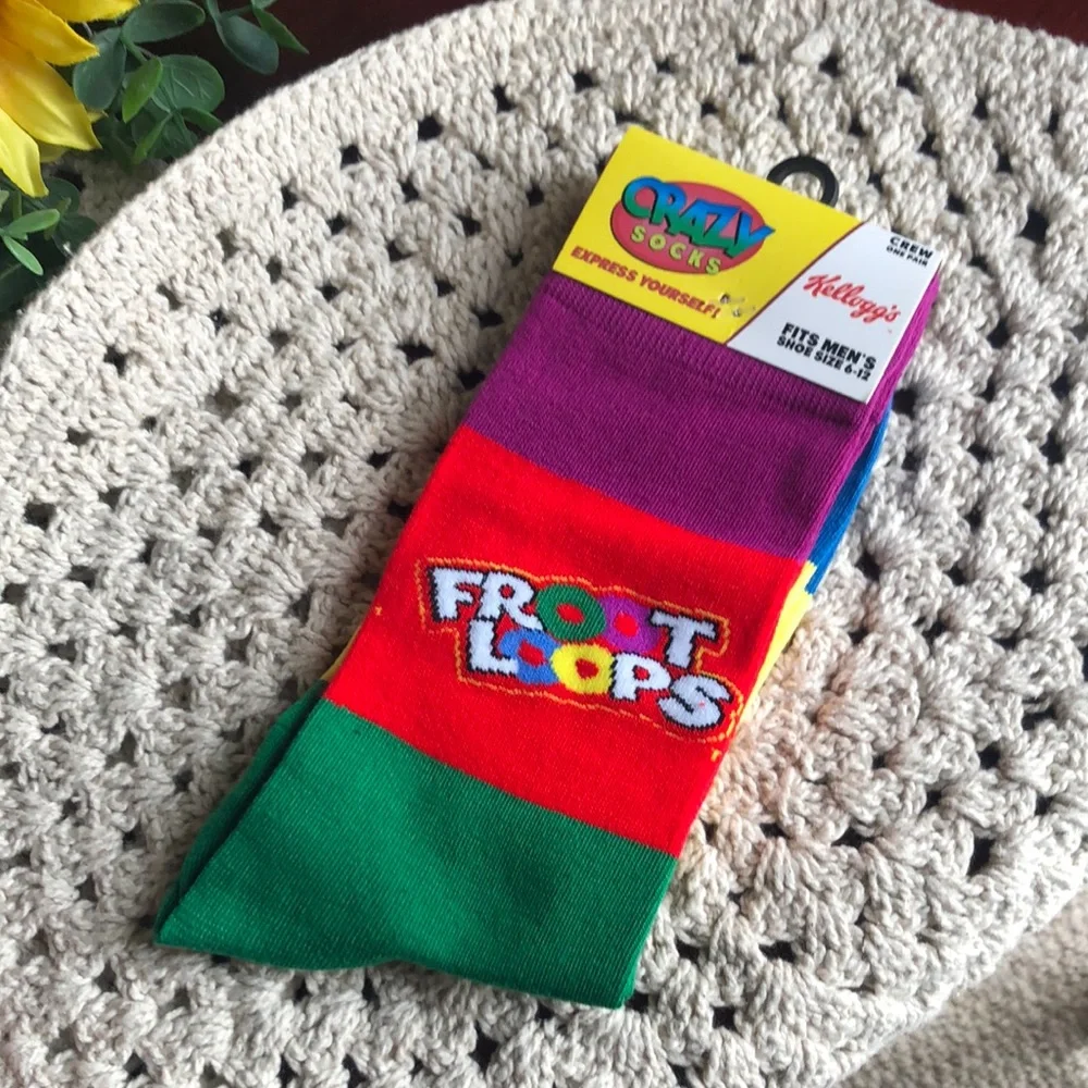 Kellogg’s FROOT LOOPS Men’s Crew Crazy Socks